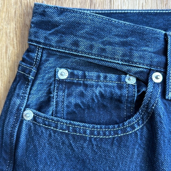Pistola Dark Wash Button Fly Straight Leg Jeans High Rise - Picture 4 of 6
